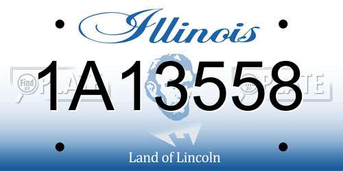 1A13558 Illinois License Plate