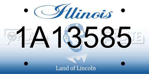1A13585 Illinois License Plate
