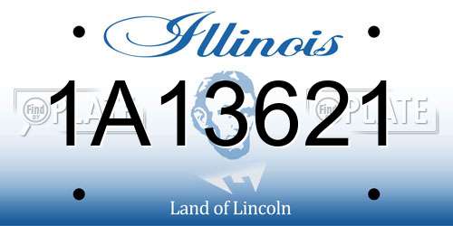 1A13621 Illinois License Plate