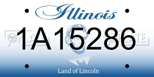 1A15286 Illinois License Plate