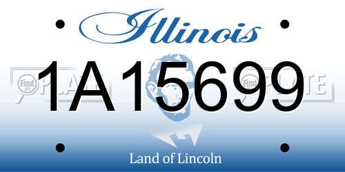 1A15699 Illinois License Plate