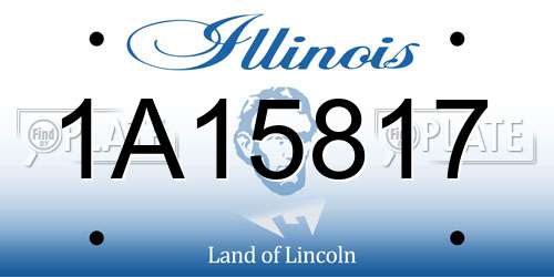 1A15817 Illinois License Plate