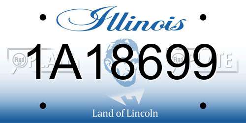 1A18699 Illinois License Plate