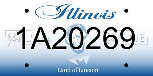 1A20269 Illinois License Plate