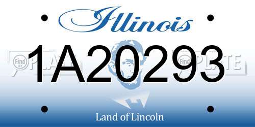 1A20293 Illinois License Plate