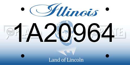 1A20964 Illinois License Plate