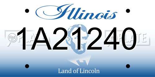 1A21240 Illinois License Plate