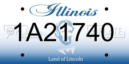 1A21740 Illinois License Plate