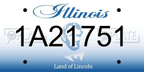 1A21751 Illinois License Plate