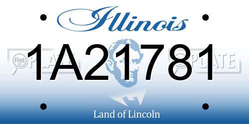 1A21781 Illinois License Plate