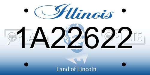 1A22622 Illinois License Plate