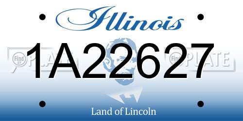 1A22627 Illinois License Plate