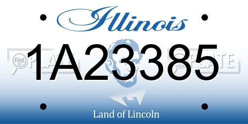 1A23385 Illinois License Plate