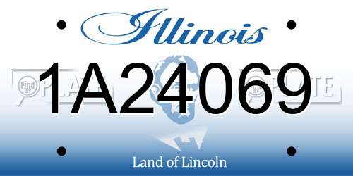 1A24069 Illinois License Plate