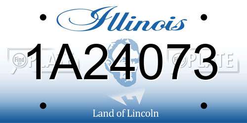 1A24073 Illinois License Plate