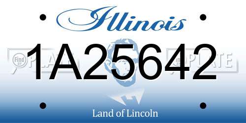 1A25642 Illinois License Plate