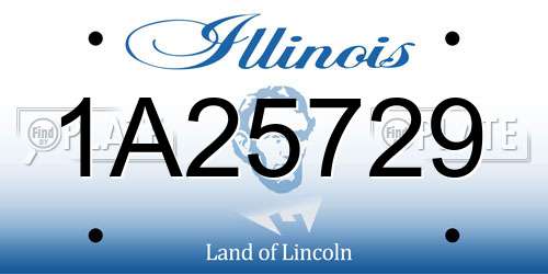 1A25729 Illinois License Plate