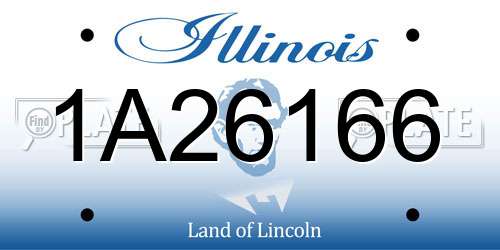 1A26166 Illinois License Plate