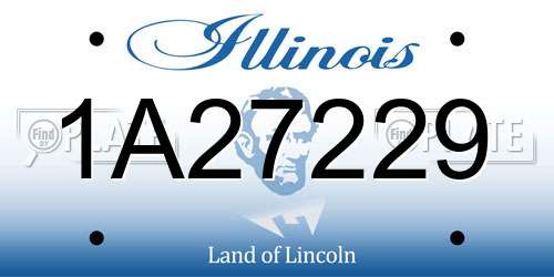 1A27229 Illinois License Plate