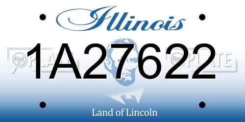 1A27622 Illinois License Plate