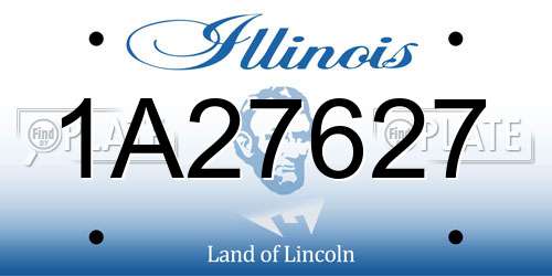 1A27627 Illinois License Plate