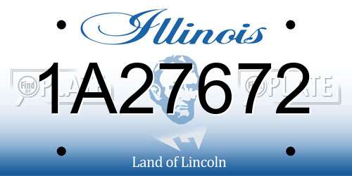 1A27672 Illinois License Plate