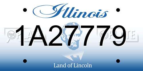 1A27779 Illinois License Plate