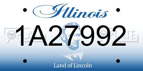 1A27992 Illinois License Plate