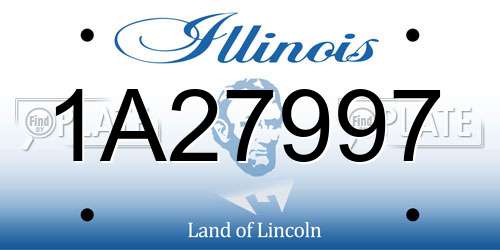 1A27997 Illinois License Plate