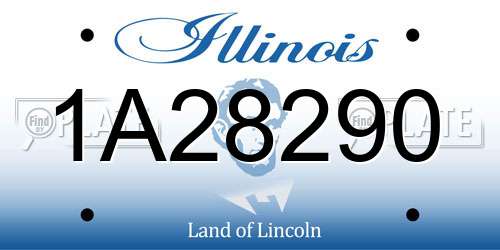 1A28290 Illinois License Plate