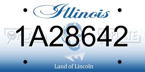 1A28642 Illinois License Plate