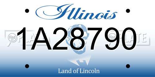 1A28790 Illinois License Plate