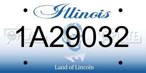 1A29032 Illinois License Plate