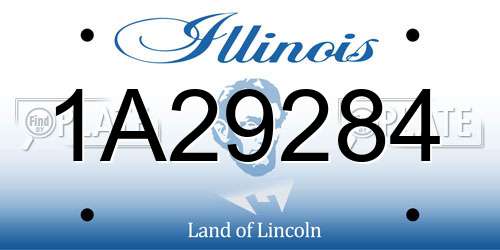 1A29284 Illinois License Plate
