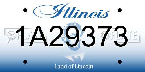 1A29373 Illinois License Plate