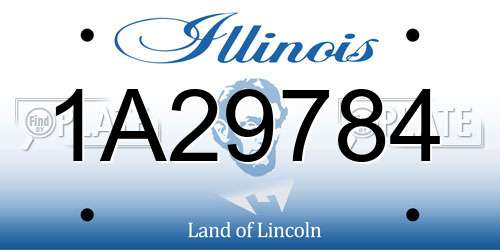 1A29784 Illinois License Plate