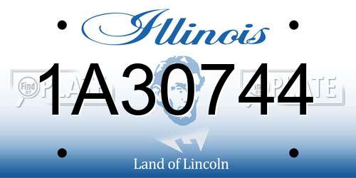 1A30744 Illinois License Plate