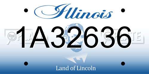 1A32636 Illinois License Plate
