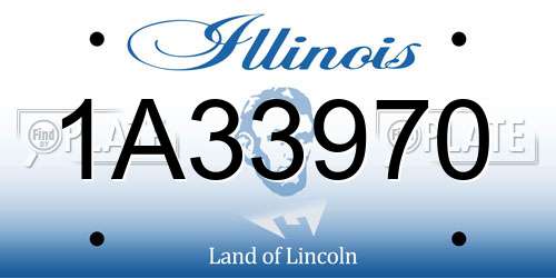1A33970 Illinois License Plate