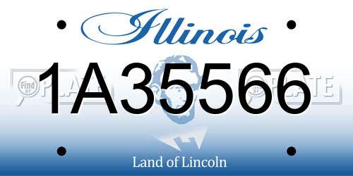 1A35566 Illinois License Plate