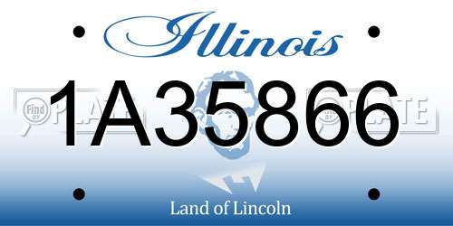 1A35866 Illinois License Plate