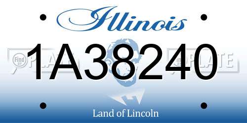 1A38240 Illinois License Plate