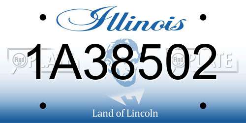 1A38502 Illinois License Plate