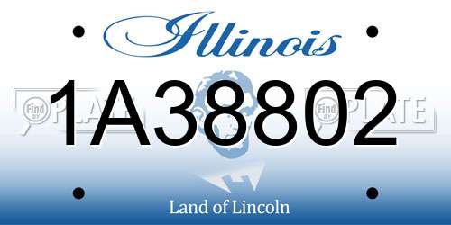 1A38802 Illinois License Plate