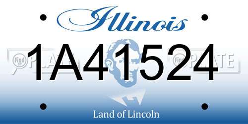 1A41524 Illinois License Plate