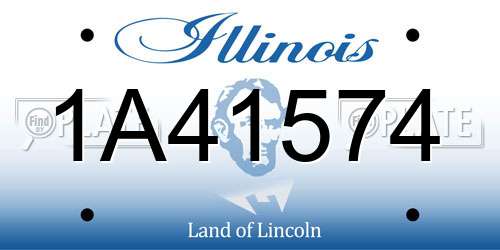 1A41574 Illinois License Plate