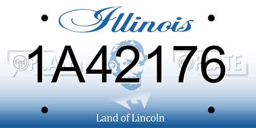 1A42176 Illinois License Plate