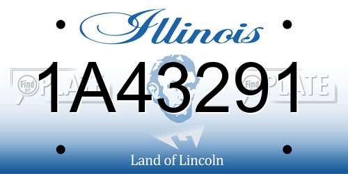 1A43291 Illinois License Plate