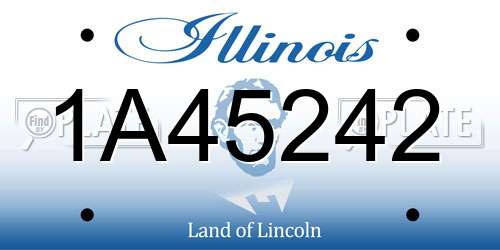 1A45242 Illinois License Plate