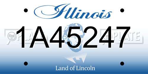 1A45247 Illinois License Plate